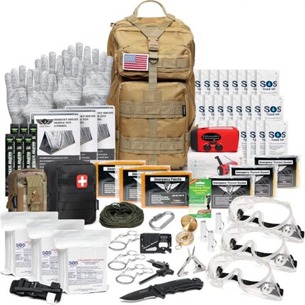 Complete 72 Hours Earthquake Bug Out Bag Emergency Survival Kit for Family. Be Prepared for Hurricanes, Floods, Tsunami, Other D