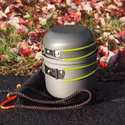 Ultralight Camping Pot Set — Compact Backpacking Cookware