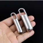 Stainless Steel Capsule Container — Mini Waterproof Pill & Match Case — view 5