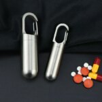 Stainless Steel Capsule Container — Mini Waterproof Pill & Match Case — view 4