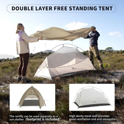 Naturehike Lightweight Hiking Tent – Cloud Up, Mongar, Star River (Free Mat Included) — view 2