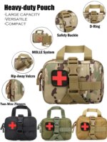 Rip-Away Tactical Medical Pouch – Molle IFAK Survival Kit Bag — view 2