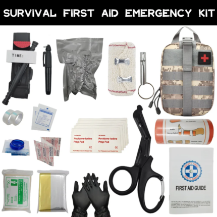 Survival First Aid Kit - Molle IFAK Trauma Set for Camping & Hiking
