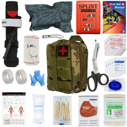 First Aid Kit - Molle IFAK with Tourniquet & Israeli Bandage for Emergency