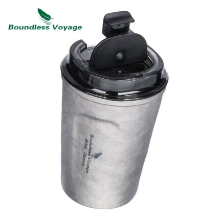 Titanium Vacuum Flask — 380 ml Double-Walled Insulated Bottle — view 2