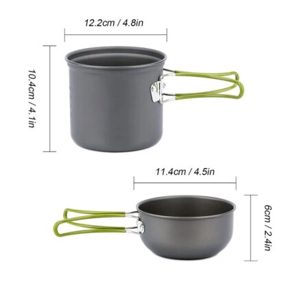 Ultralight Camping Mess Kit — Pot Set & Tableware for Hiking — view 2
