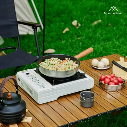 Stainless Steel Camping Fry Pan — Non-Stick Breakfast & Egg Pan — view 2