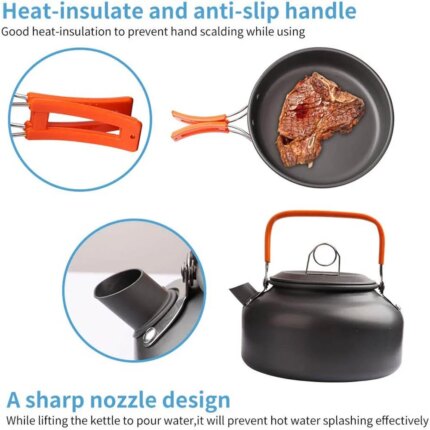 Aluminium Camping Cookware Kit — Lightweight Pot & Pan Set — view 2