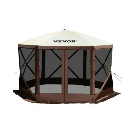 Pop-Up Camping Gazebo — 6-Sided 10' & 12' Instant Sun Shelter
