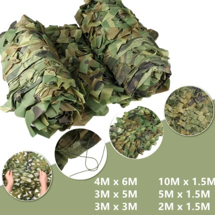 Camouflage Netting — Woodland Camo Net for Hunting Blinds & Sun Shade